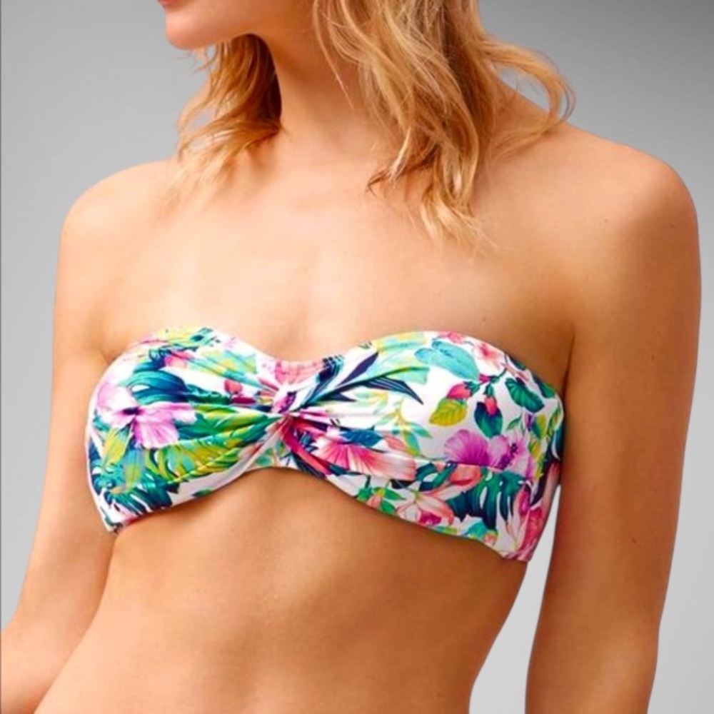 Tommy Bahama Fleur De Flora Twist Bandeau Bikini Top